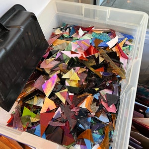 SCRAP GLASS- Great for Mosaics, Resin, Colorful glass, Scrap Glass *Please Read Description*