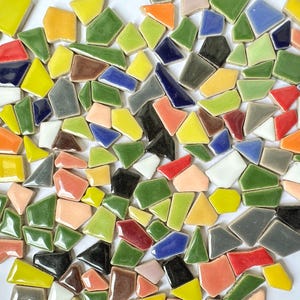 130-150 Pcs Irregular Ceramic Mosaic Tiles. 27 color for choose.Mosaic Supply 10-25mm.Glass Pieces for Mosaics,Glazed Ceramic Shaped Mosaic