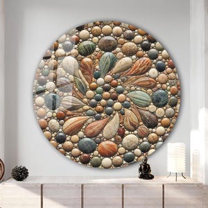 Mosaic Stained Tempered Glass Round Wall Decor, Durable Mosaic Glass Home Wall Decor Gift, Colorful Wall Hanging Round, Outdoor Weatherproof