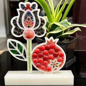 Glass Mosaic Pomegranate Bloom
